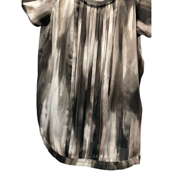 Simply Vera Vera Wang Womens Black White Print Semi-Sheer Blouse Size Medium - Picture 5 of 5